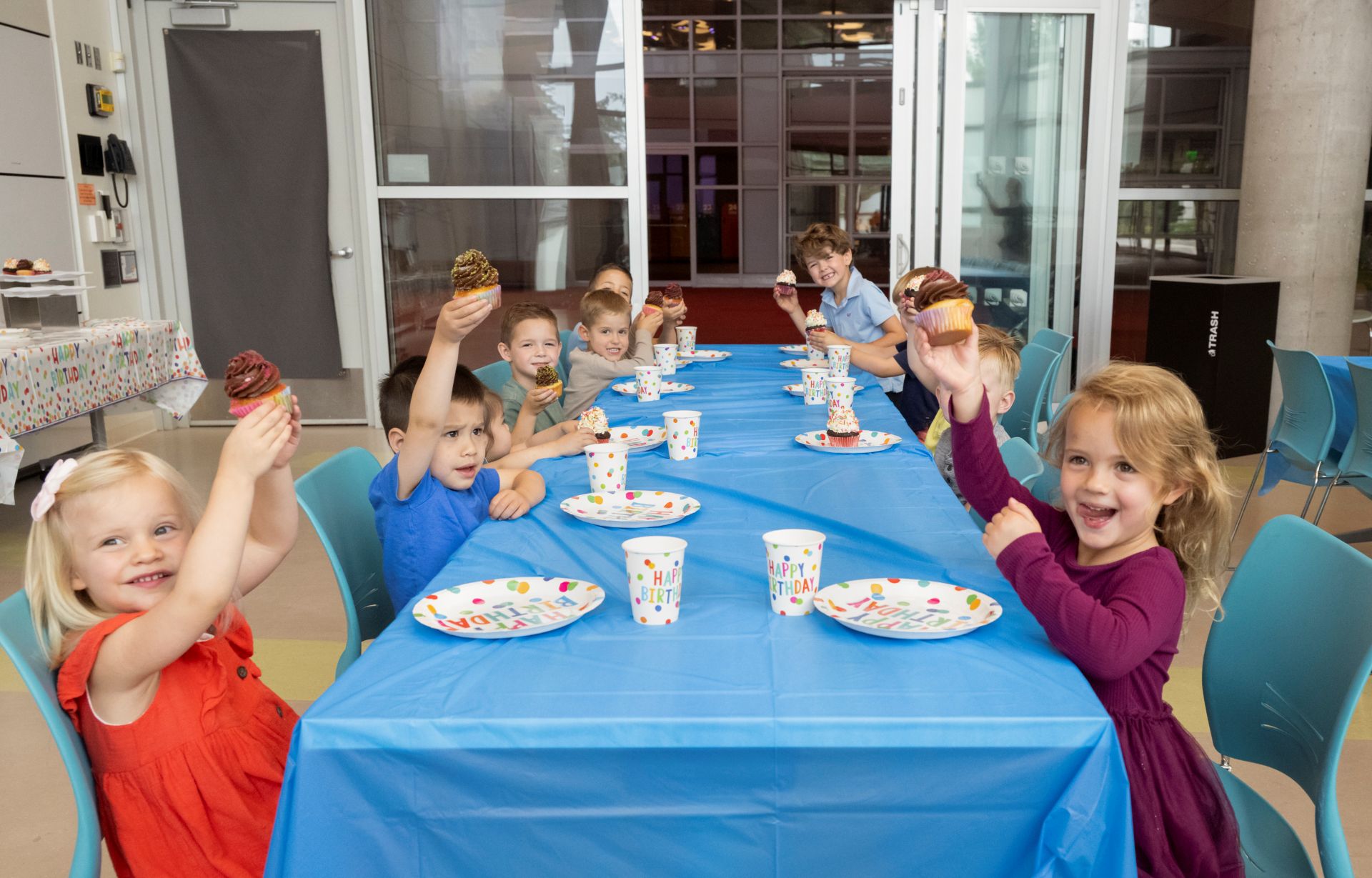 Child at birthday party