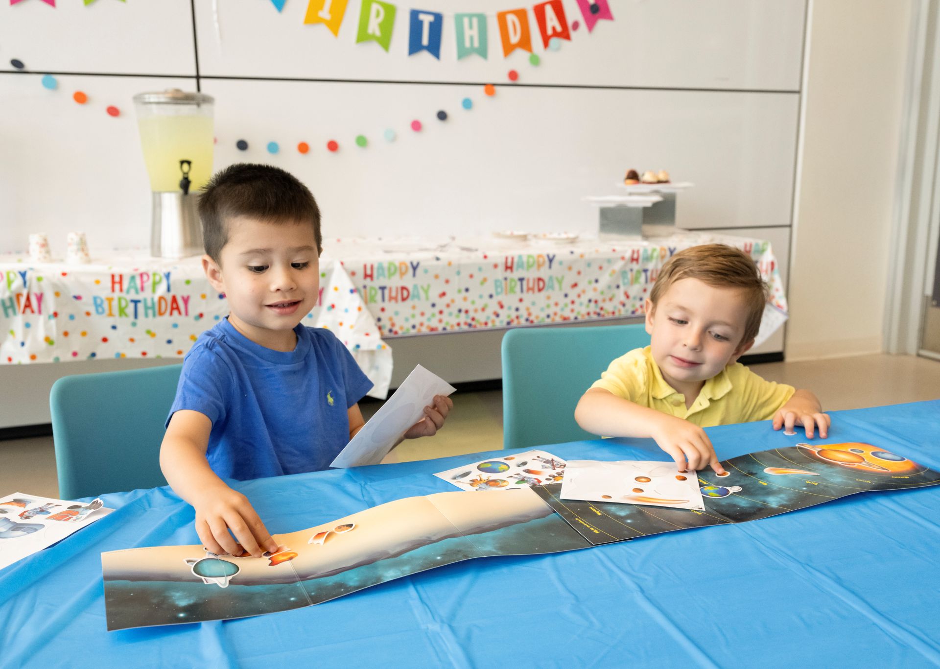 Children at birthday party