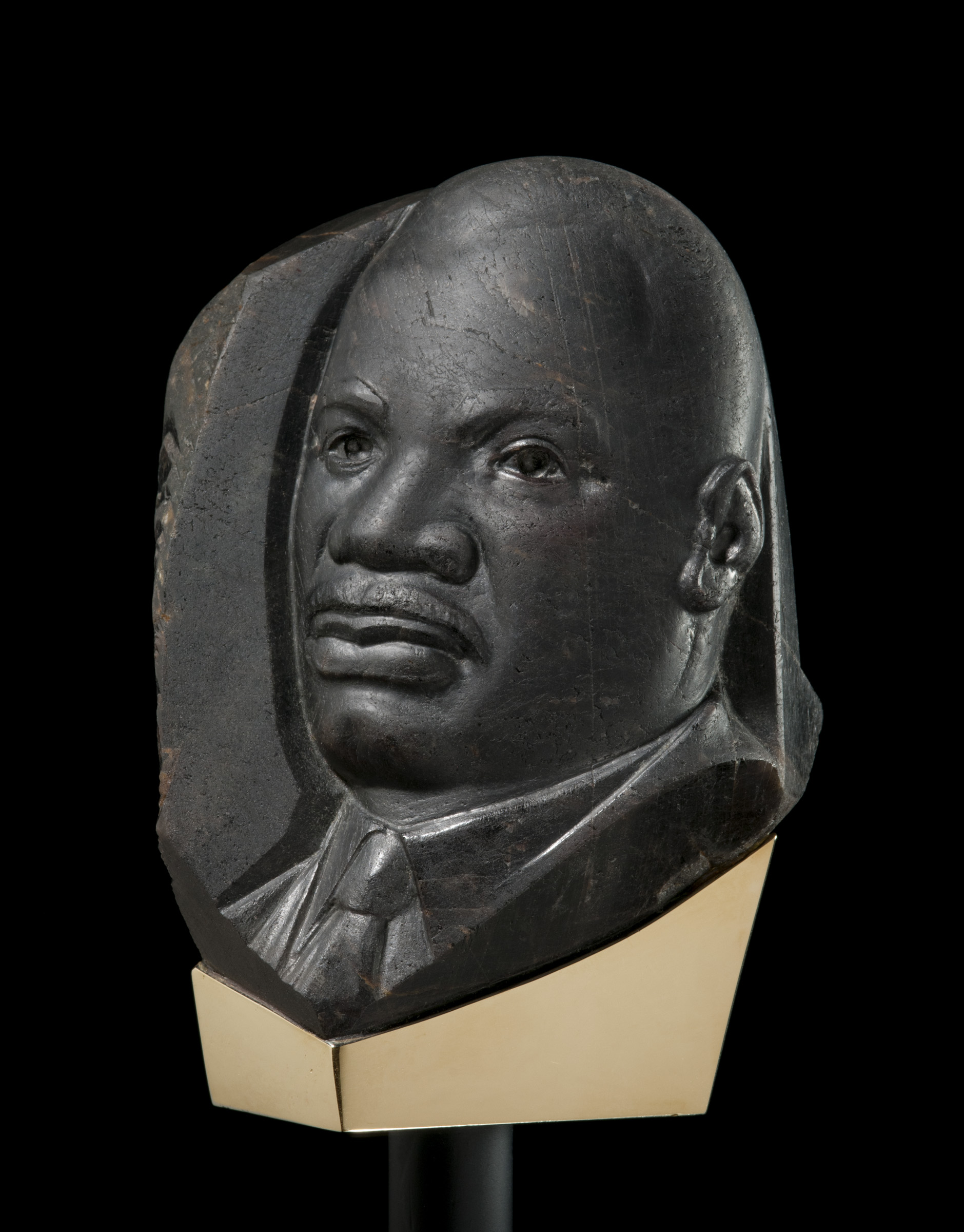 Vasily Konovalenko’s "Martin Luther King in Sapphire" was on display at the Denver Museum of Nature & Science in December, 2012. (Photo/ Rick Wicker)