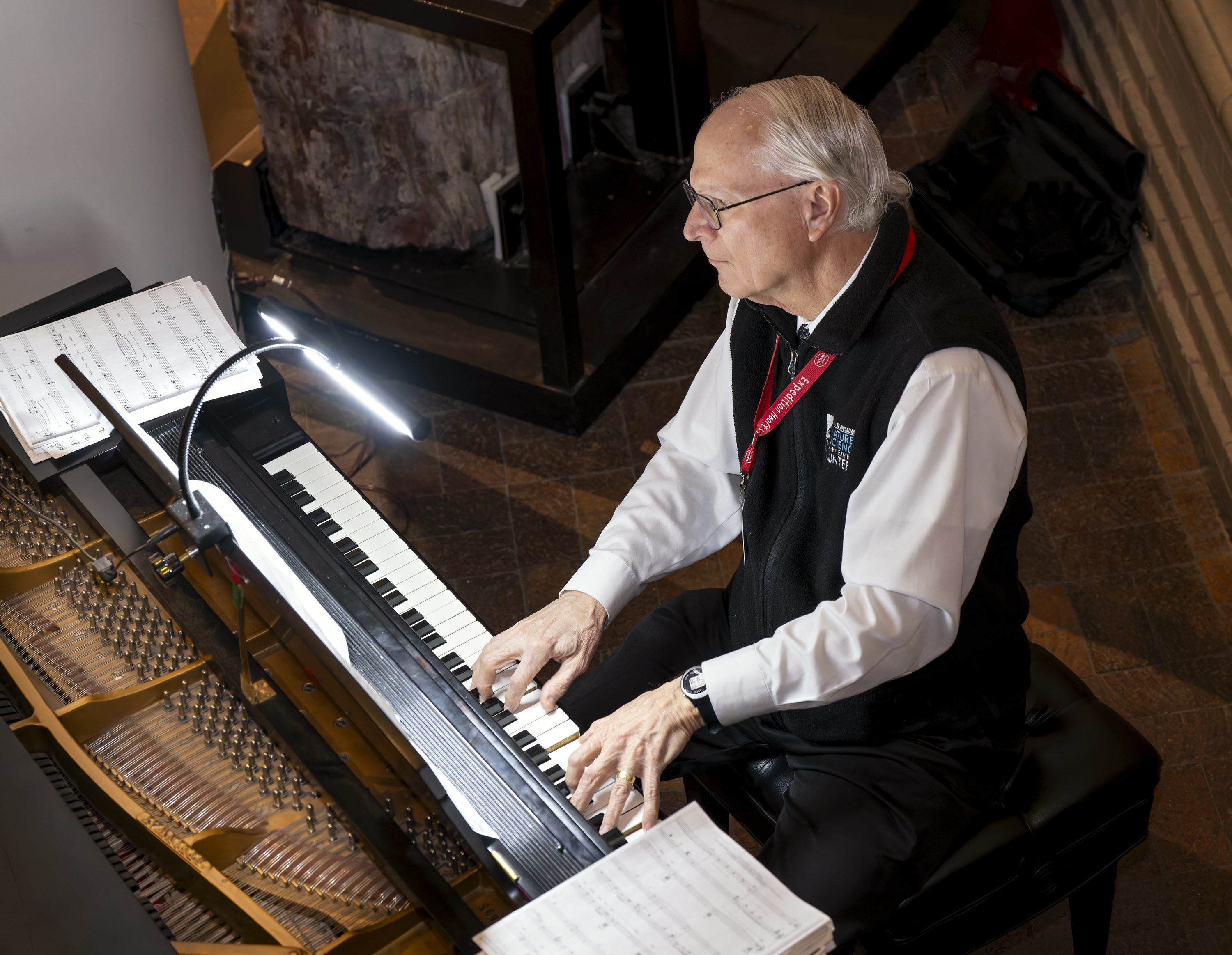 Person Playing the Piano