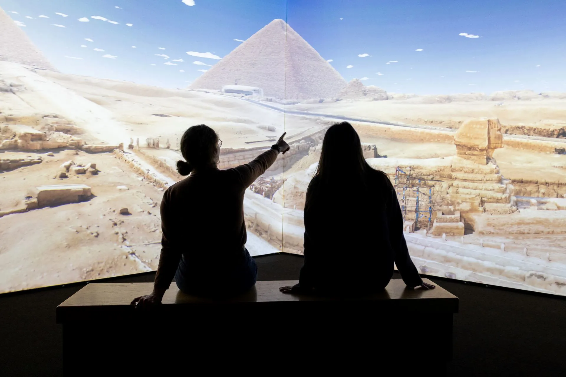 Guests inside exhibition