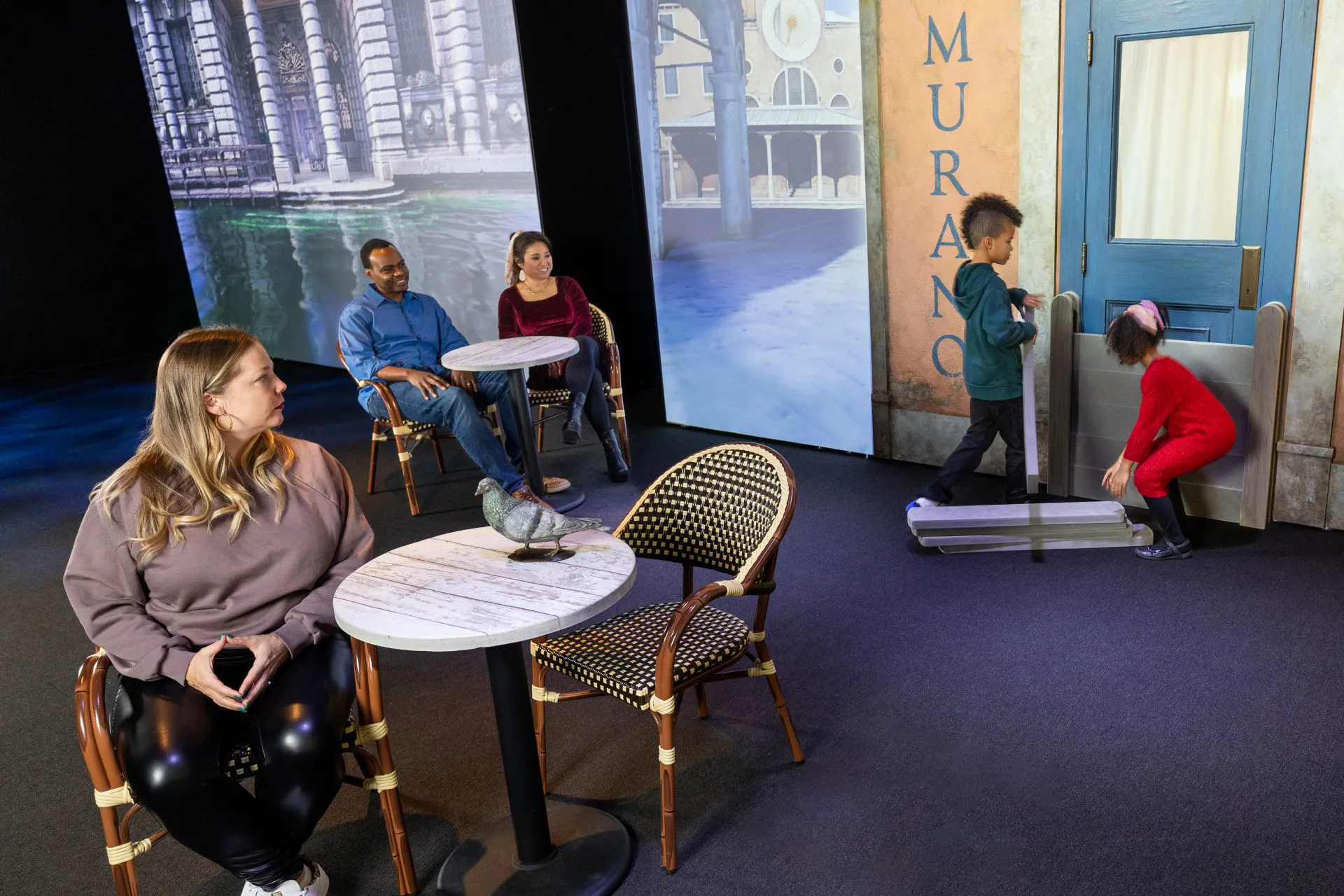 Guests inside exhibition