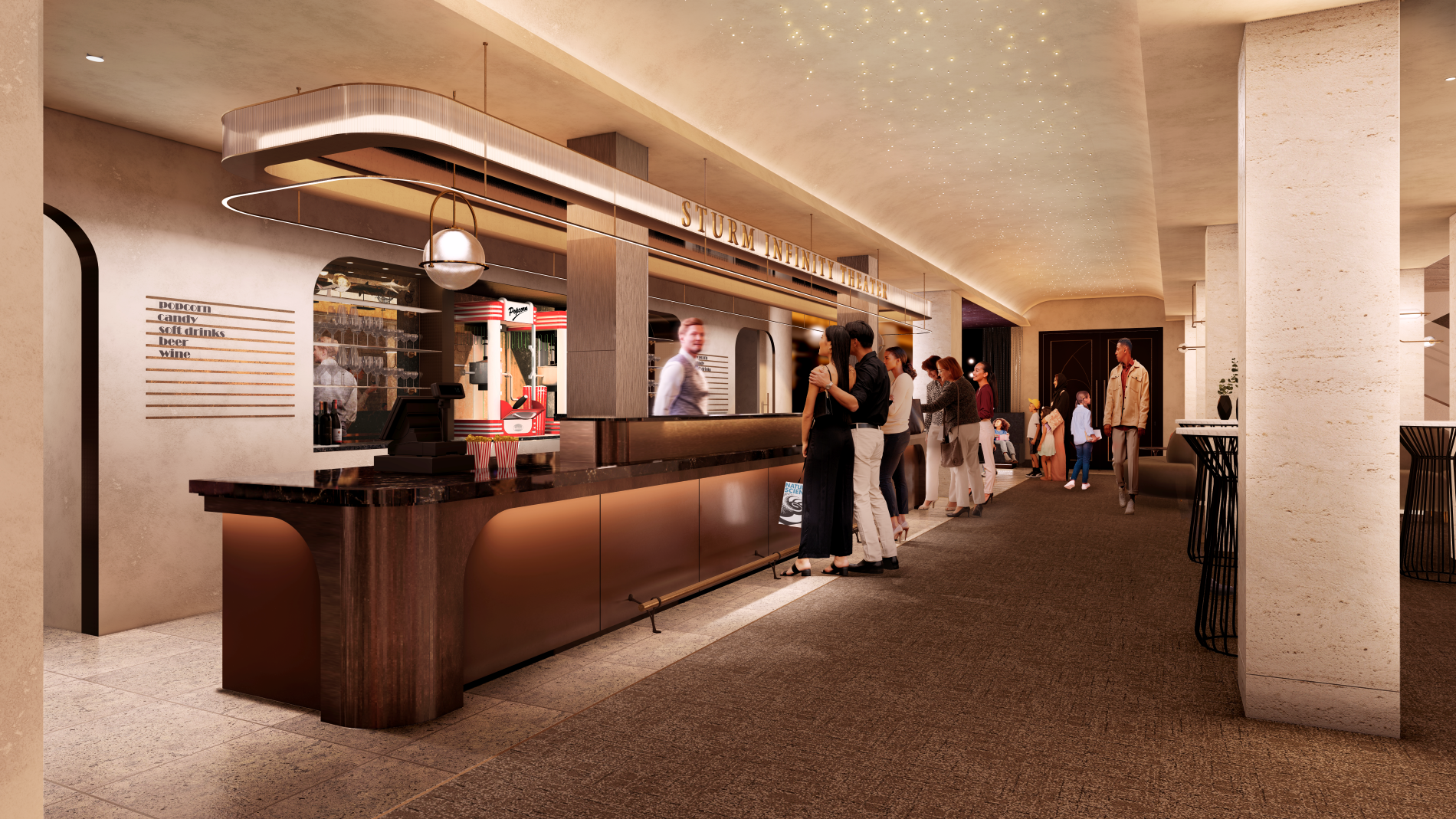 east plaza rendering inside of Museum