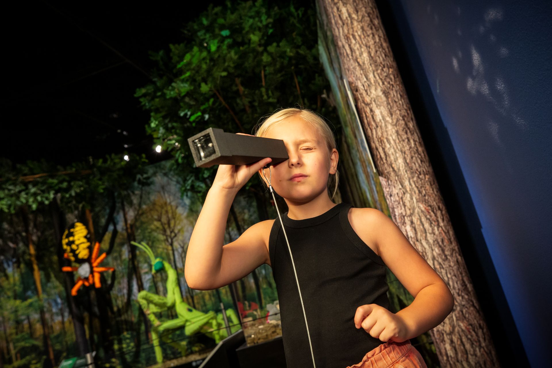 Guests looking at exhibit