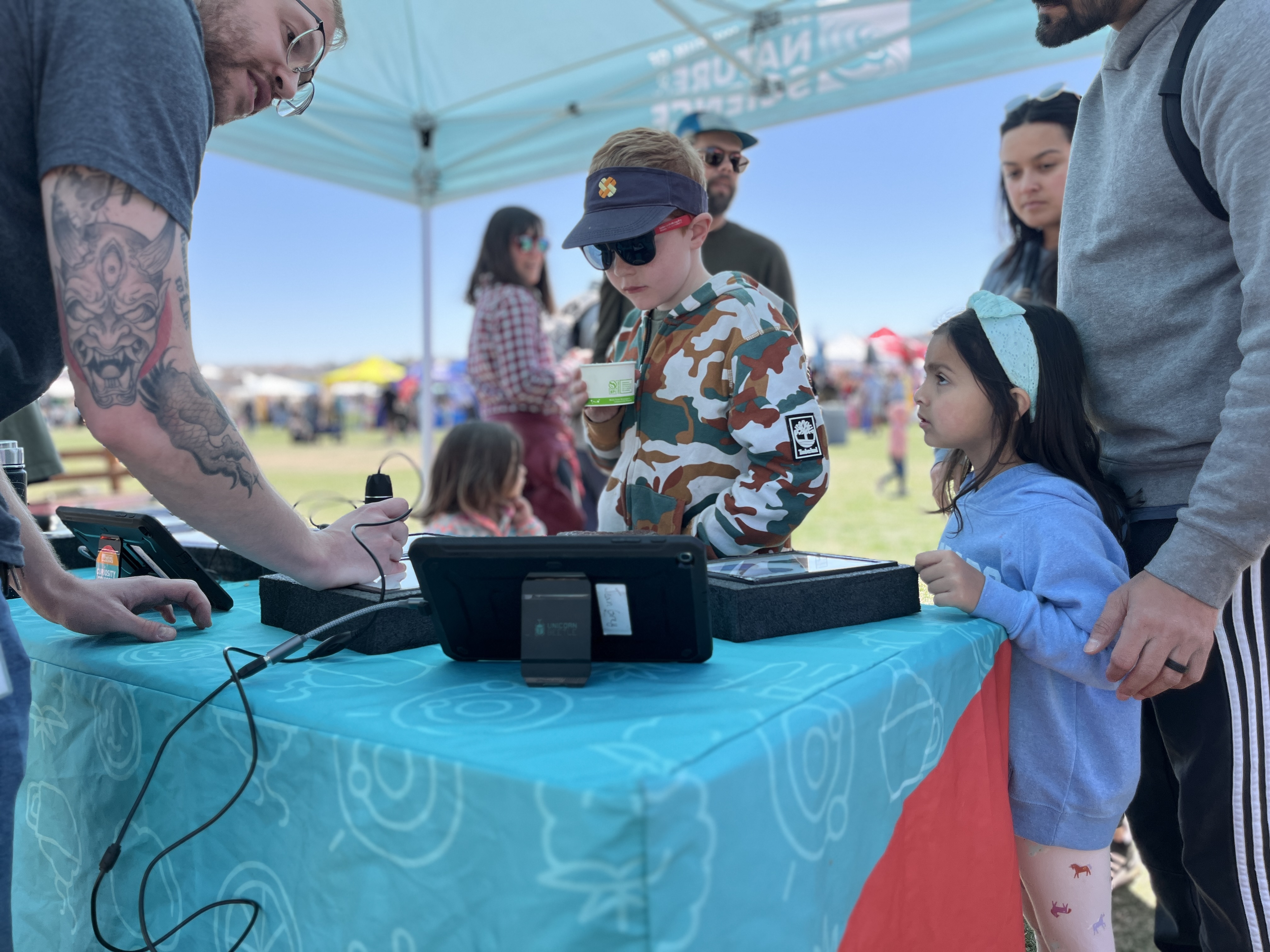 Curiosity Cruiser and the truck in front of the Museum